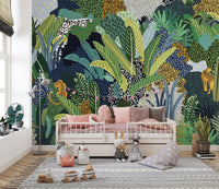 Hidden Jungle Cat Mural - C402