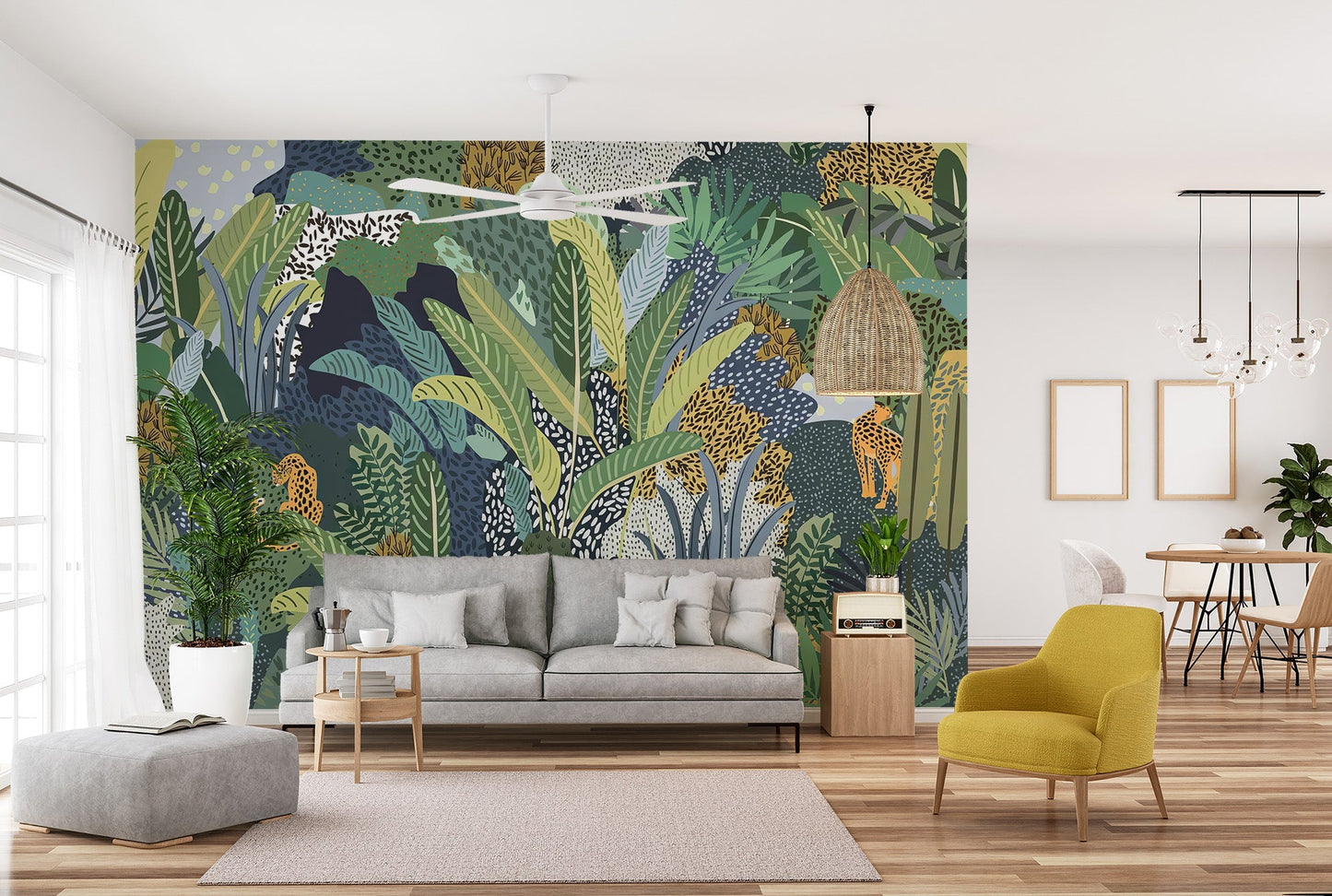 Hidden Jungle Cat Wallpaper for Renters C402