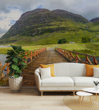 Highland Bridge to Serenity wall mural


