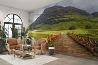 Highland mural with tranquil scenery

