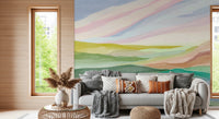 High contrast watercolor landscape with bold hues., GD8470