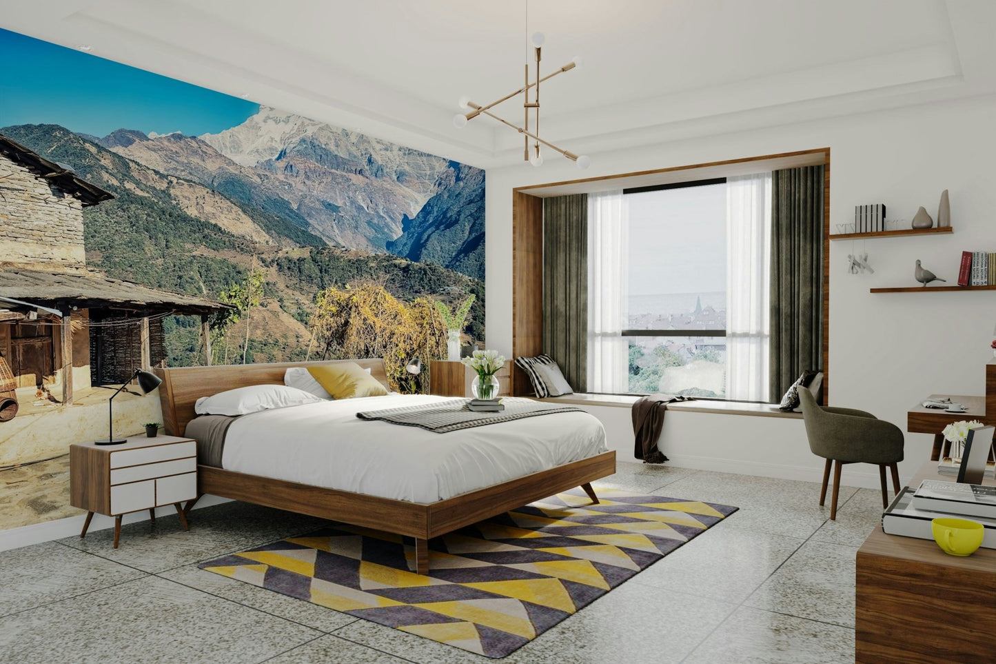 Himalayan Home View Wall Mural