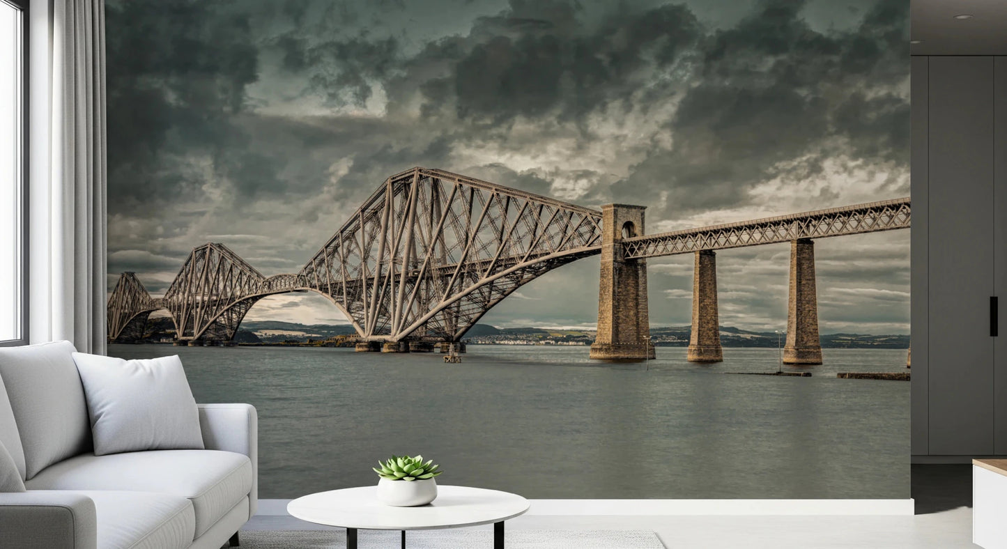 Historic Forth Rail Bridge View Wall Mural