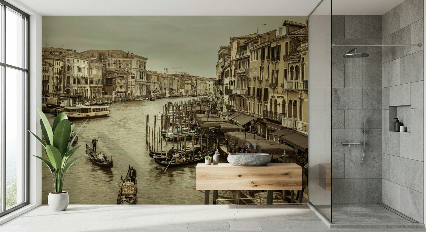 Architectural row houses beside the Historic Grand Canal wallpaper for walls.