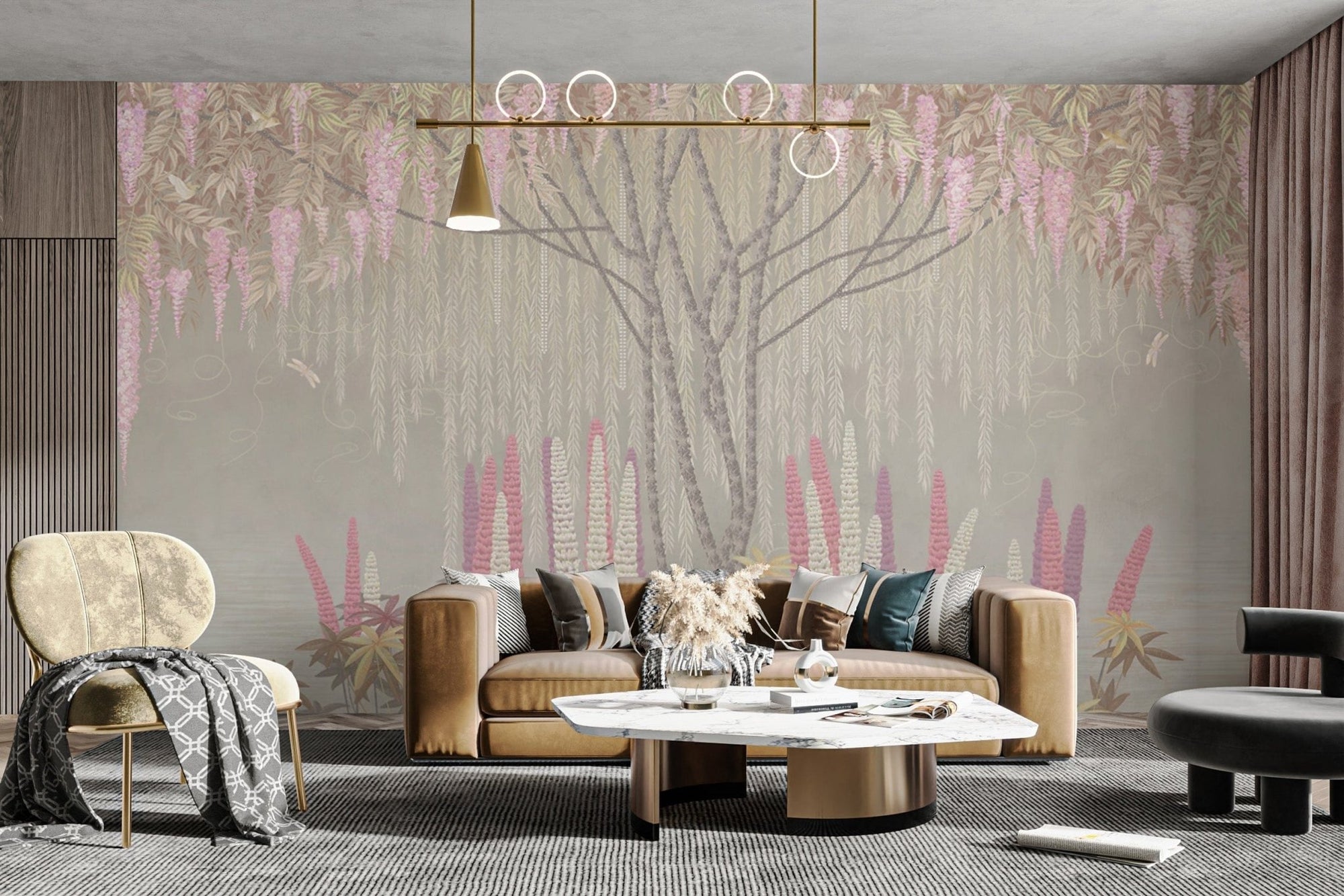 Historic Hues Wisteria Wallpaper mural B498