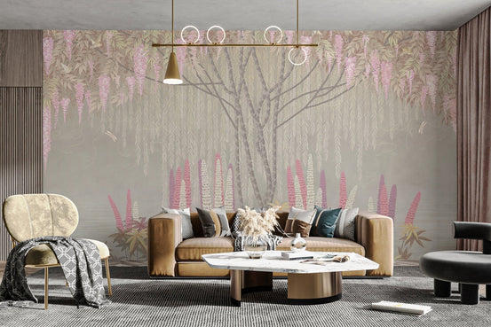 Historic Hues Wisteria Wallpaper mural B498