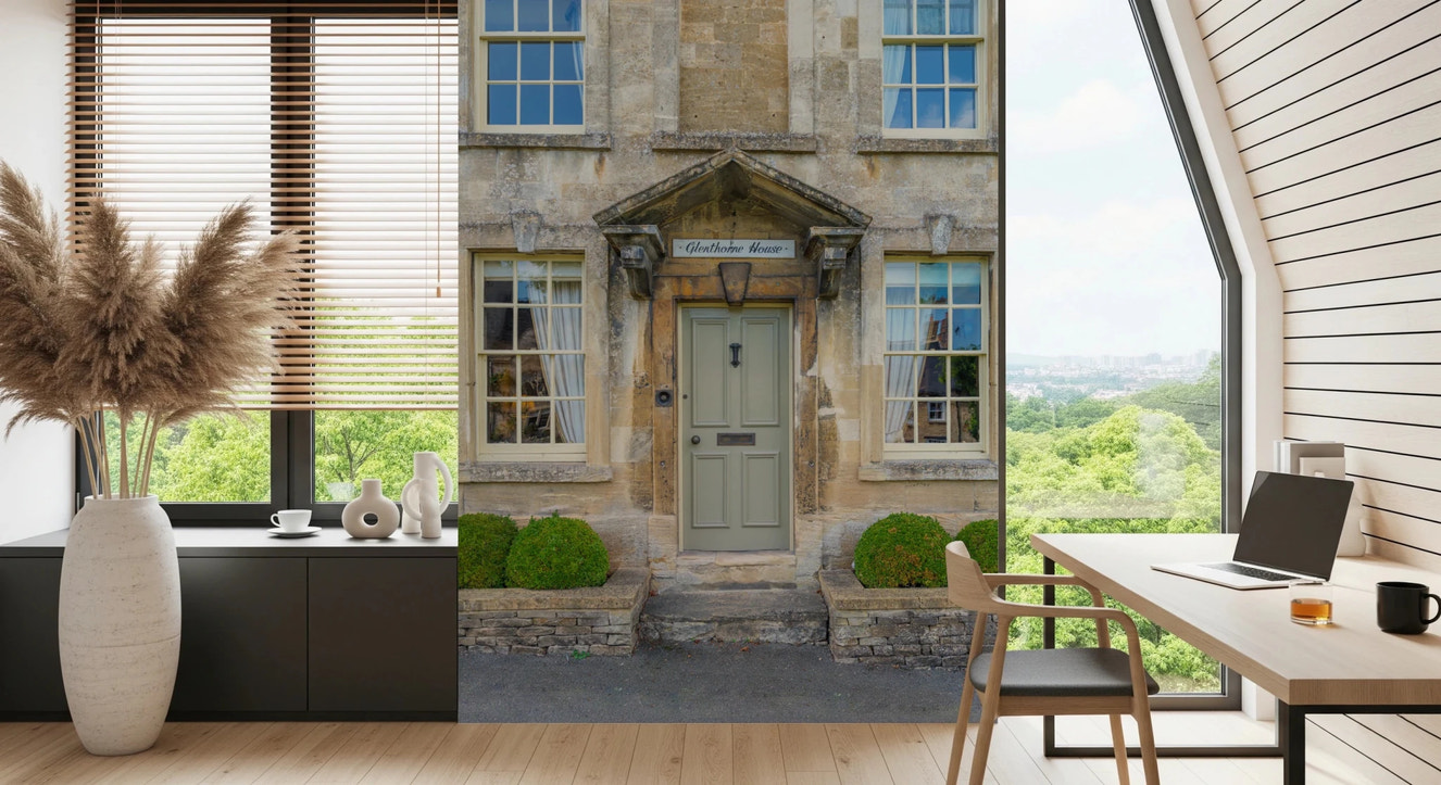 Historic Stone Home Wall Mural