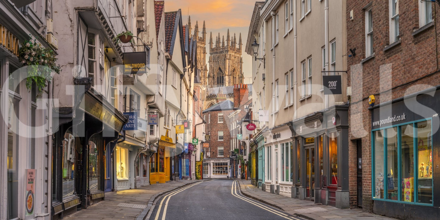 Historic Townscape at Twilight Wall Mural