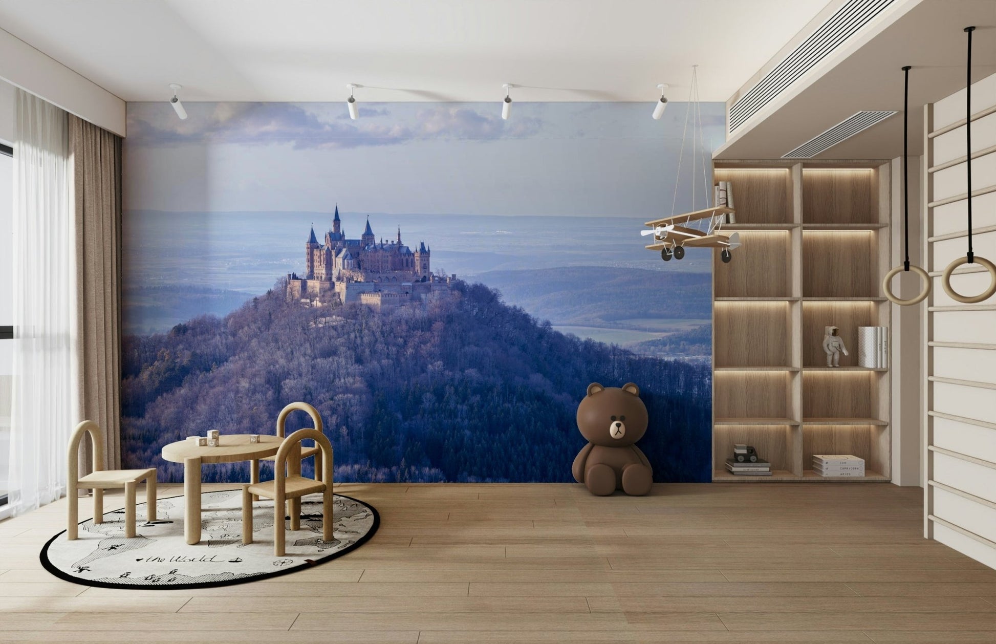 Intricate Hohenzollern Castle design wall mural.

