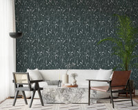 Living area paired with Homeland Floral Outer Space Wallpaper and soft tones
