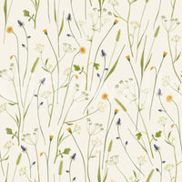 Homeland Floral Wallpaper with delicate stems and scattered blooms on a soft ground