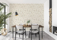 Dining room stand out gently against Homeland Floral Winter Wallpaper here