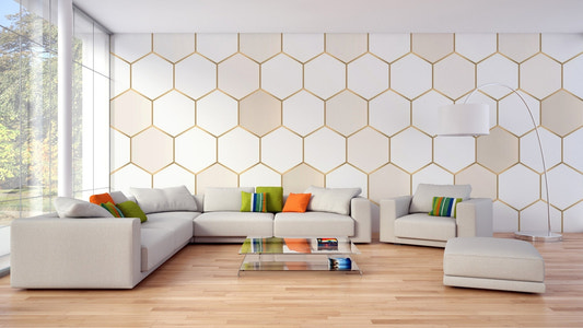 Honeycomb Hexagon Wallpaper Mural
