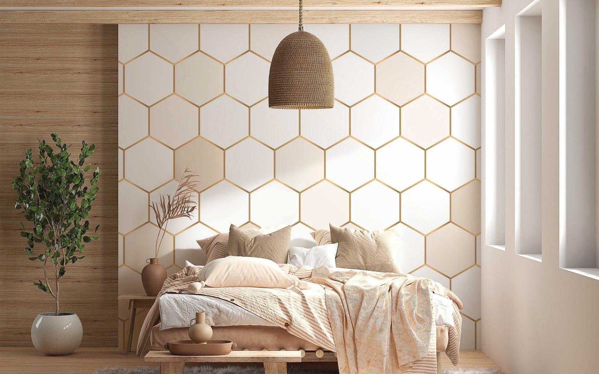 Honeycomb Hexagon wallpaper Murals - Giffywalls abstract-05