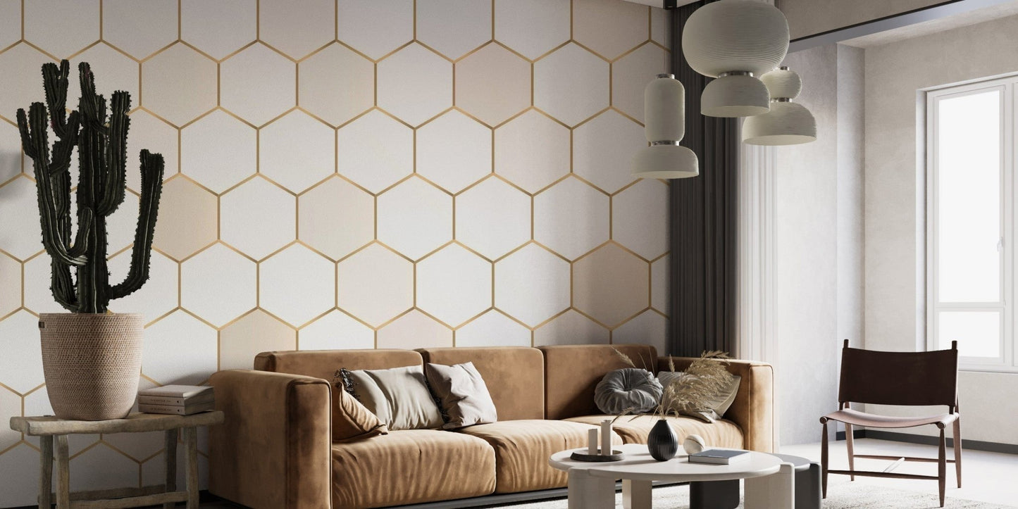 Honeycomb Hexagon wallpaper Murals - Giffywalls abstract-05