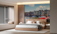 Honfleur Harbor Charm Wall Mural