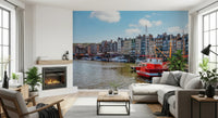 Honfleur Harbor Charm Wall Mural