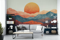 A beautiful abstract horizon wallpaper mural for a modern home.

