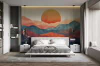 An artistic nature inspired mural for home decor.

