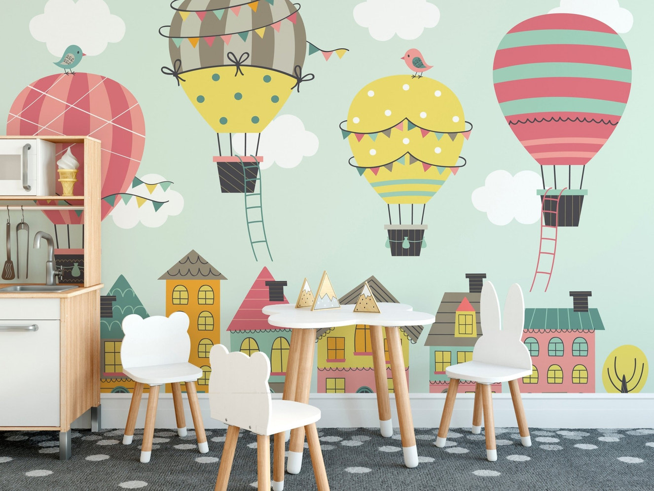 Hot Air Balloons wallpaper for Nursery 