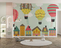 Hot Air Balloons Reusable Wallpaper