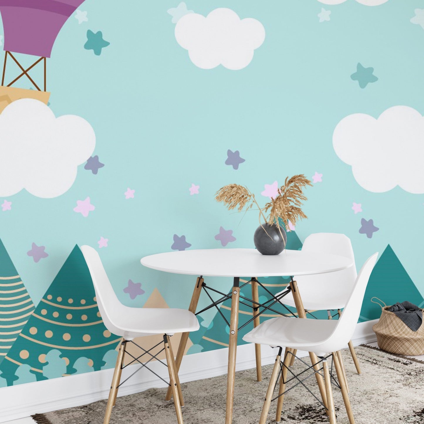 Hot Air Balloons Nursery Wallpaper Wall Mural - Giffywalls A291