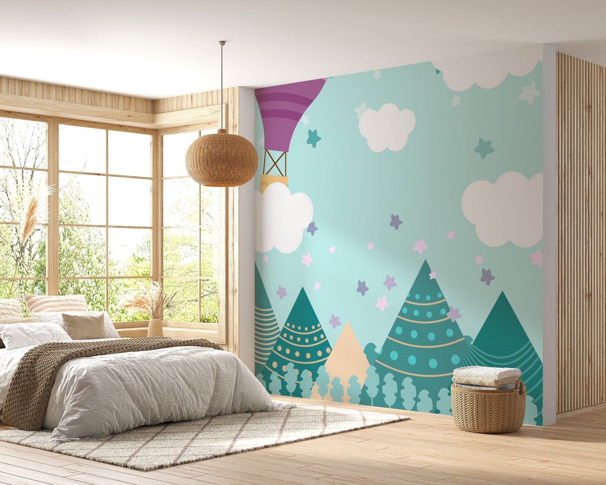 Hot Air Balloons Nursery Wallpaper Wall Mural - Giffywalls A291