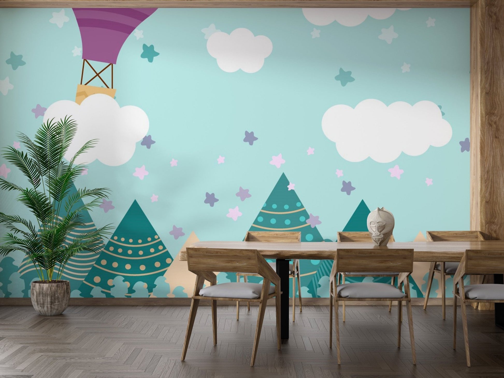 Hot Air Balloons Nursery Wallpaper Wall Mural - Giffywalls A291