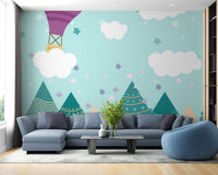 Hot Air Balloons Nursery Wallpaper Wall Mural - Giffywalls A291