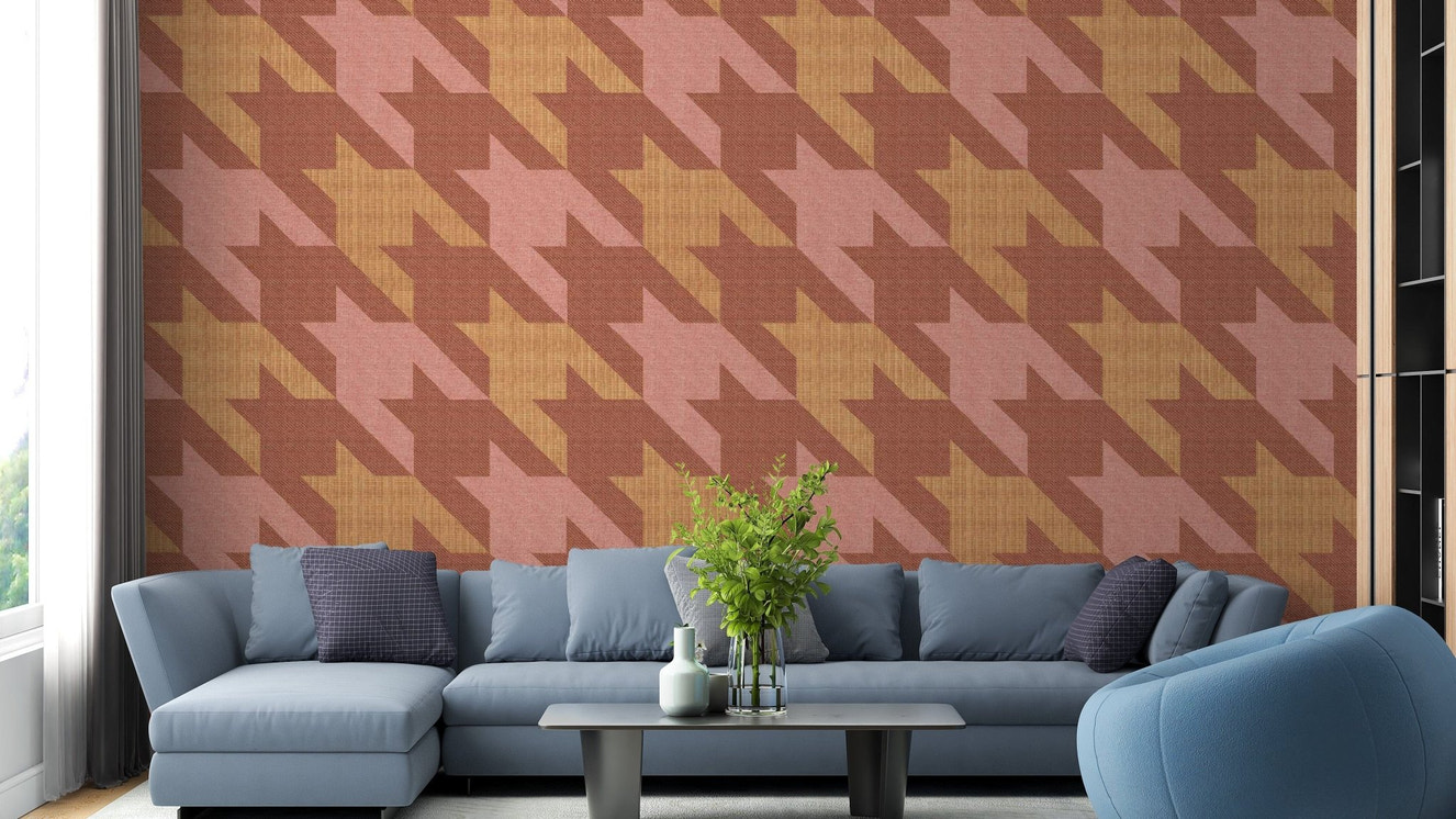 Classic houndstooth wall design pattern
