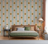 Vertical ovals, circles, Hourglass Echo wallpaper pattern.