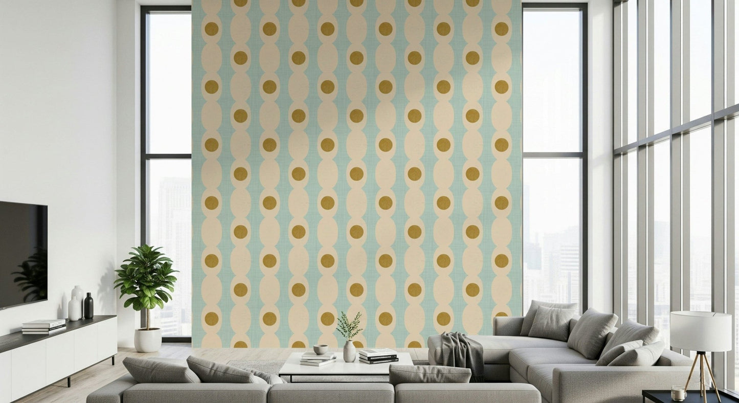 Geometric repeating pattern, Hourglass Echo wall mural.