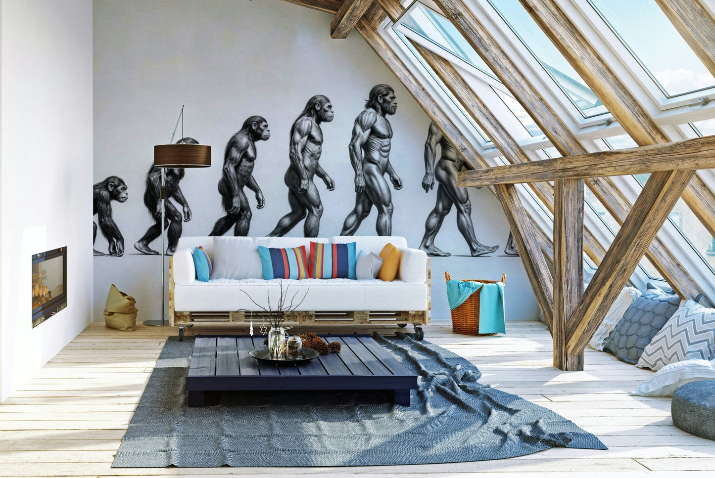 The overall view is a timeline of human history.

