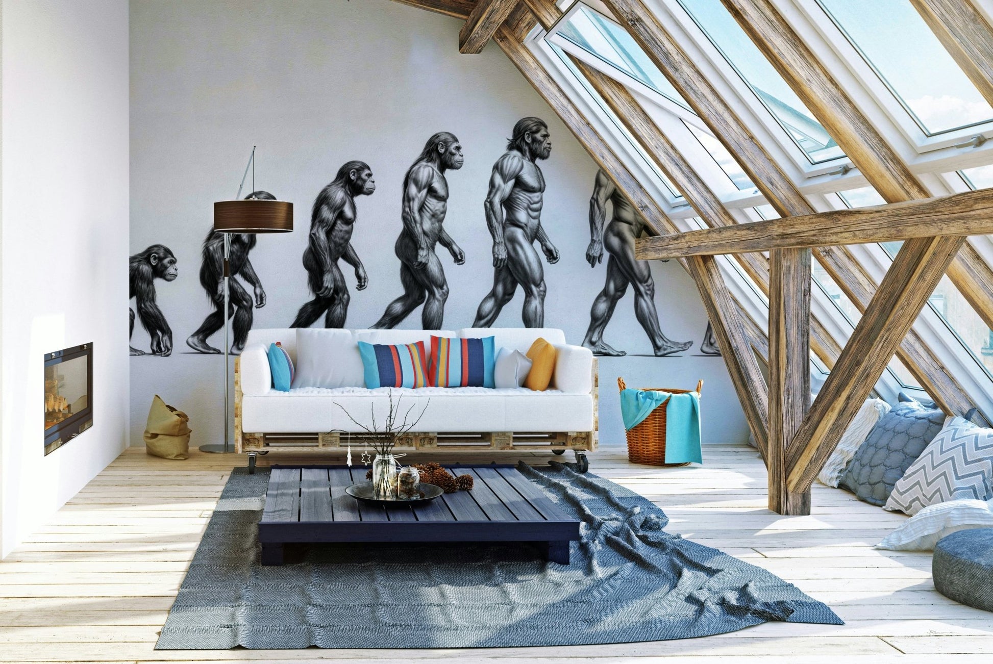 The overall view is a timeline of human history.

