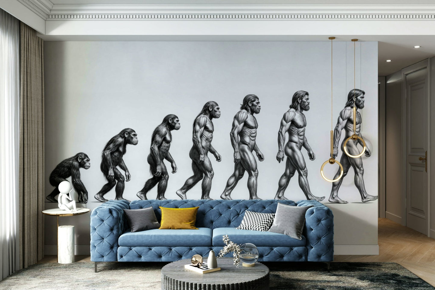 The design has a scientific and historical feel.

