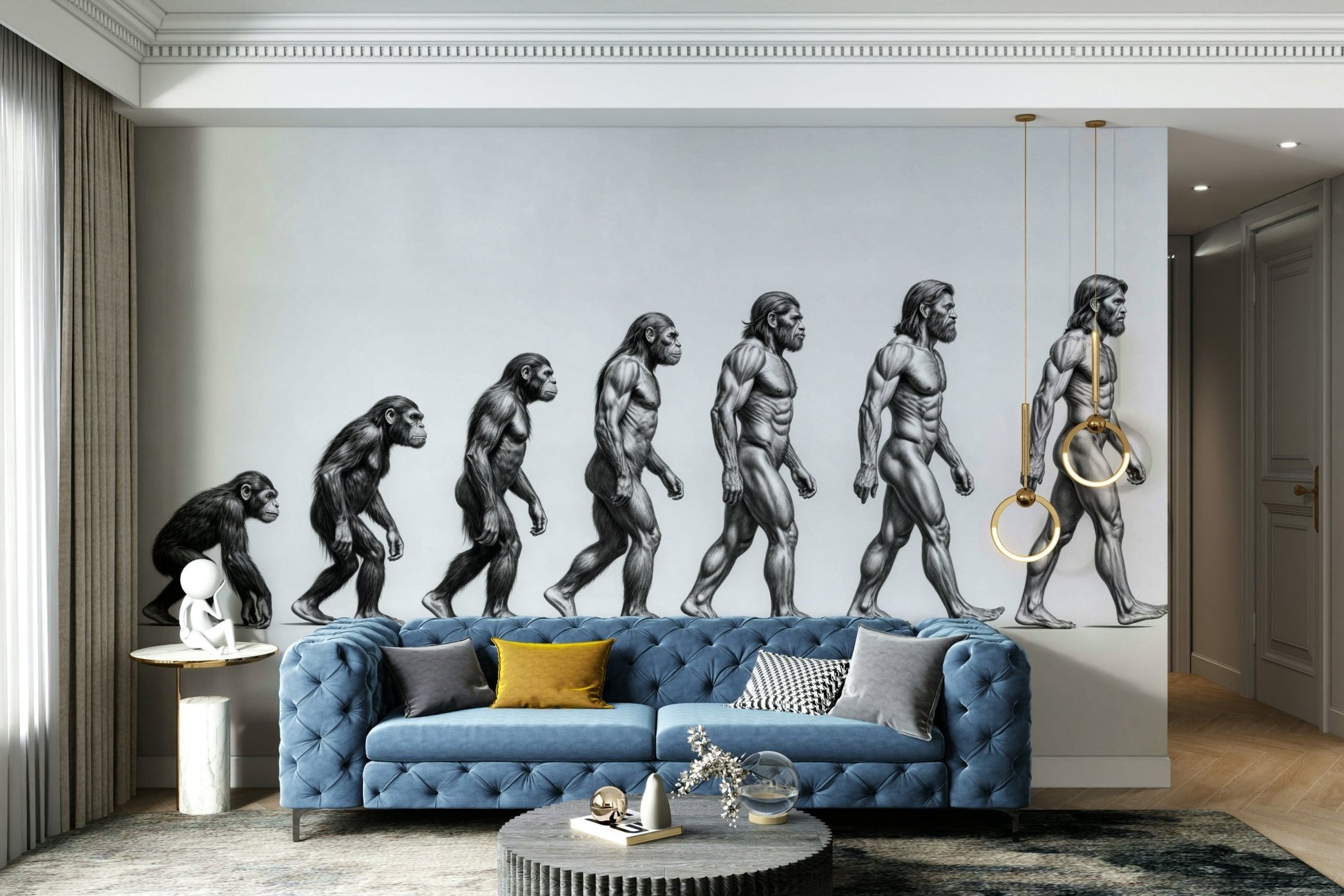 The design has a scientific and historical feel.

