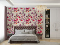 A beautiful hummingbird and bloom wallpaper mural for a modern home.

