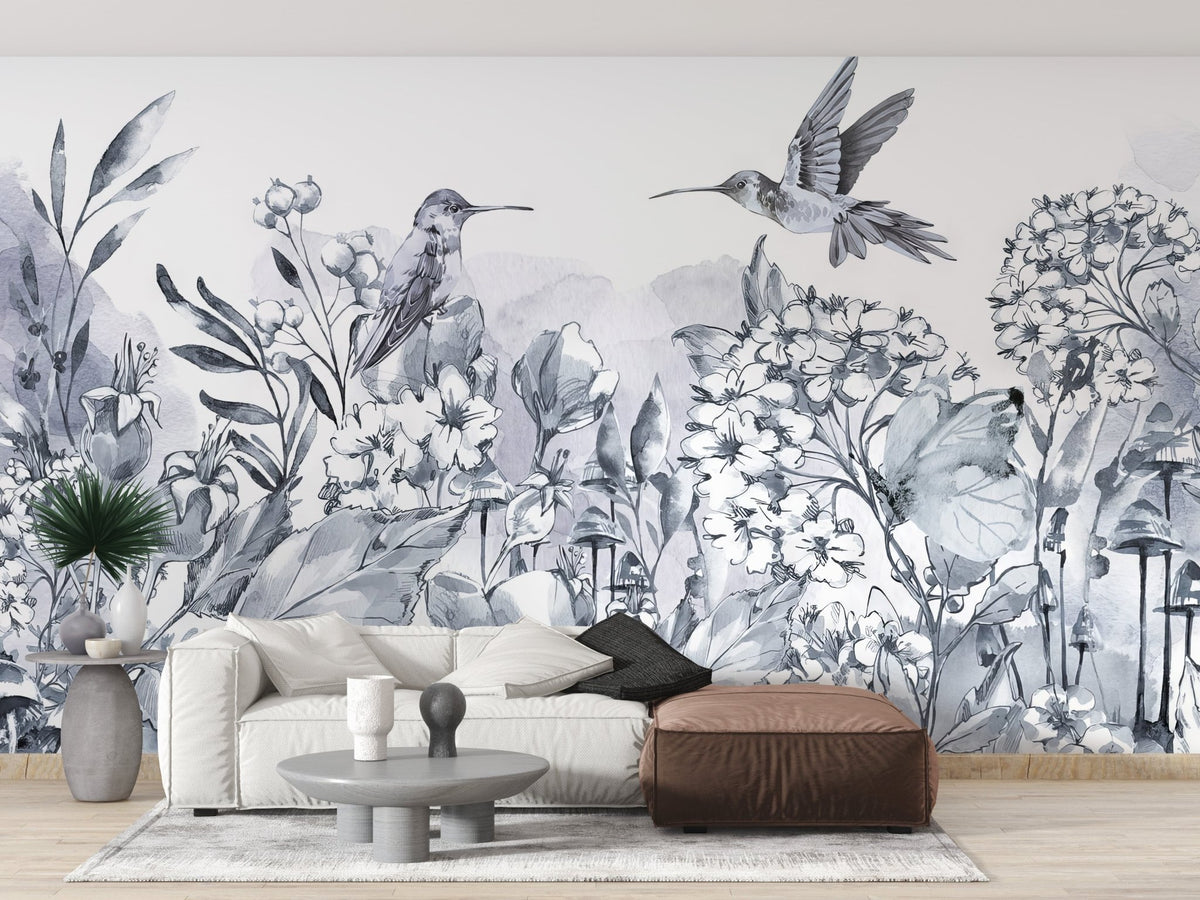 Hummingbird Garden Wallpaper Mural, C140