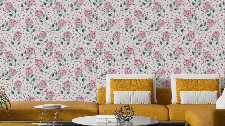 Pink hydrangea flower wallpaper, GD876