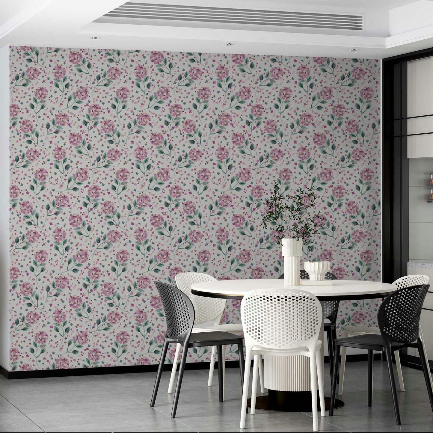 Pastel garden wall wallpaper

