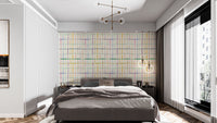 Modern HydroTartan watercolor wallpaper for chic wall decor.

