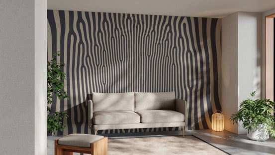 Elegant hypnotic harmony wall mural design, C207
