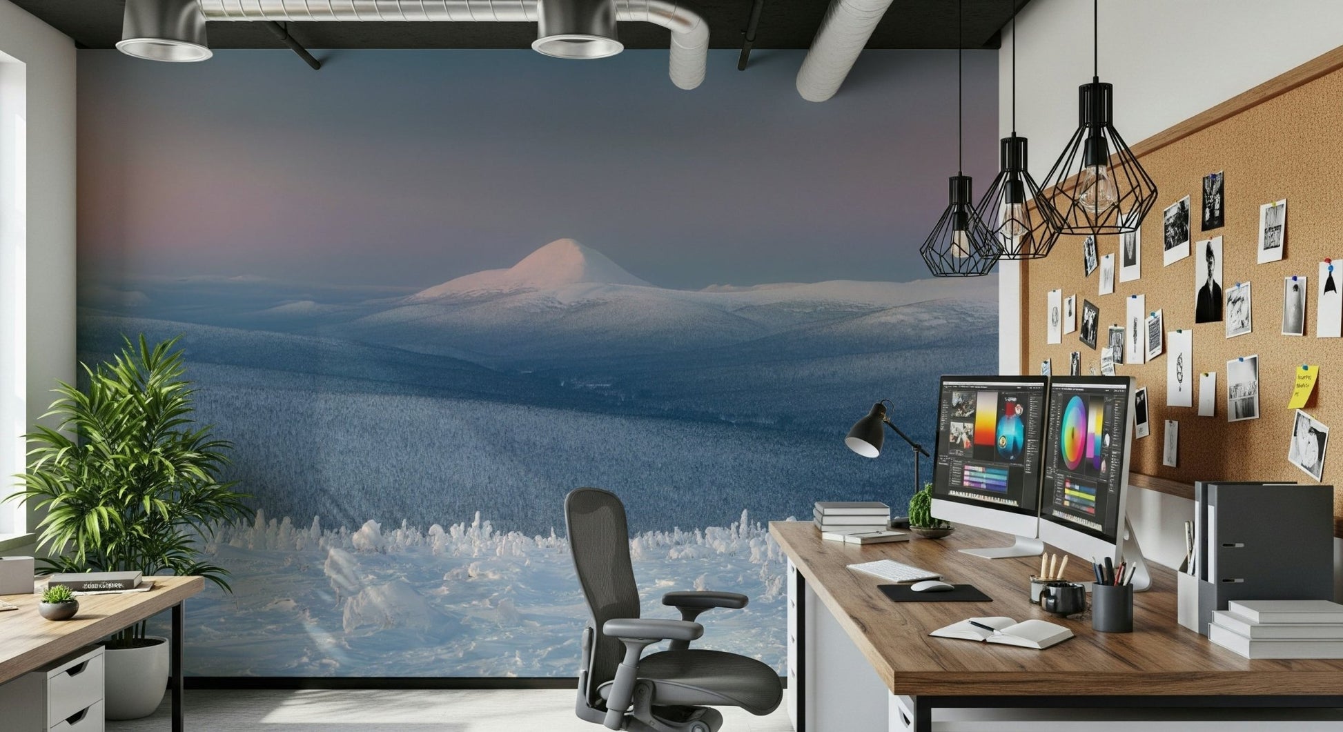 A classic mountain peak wallpaper for walls.