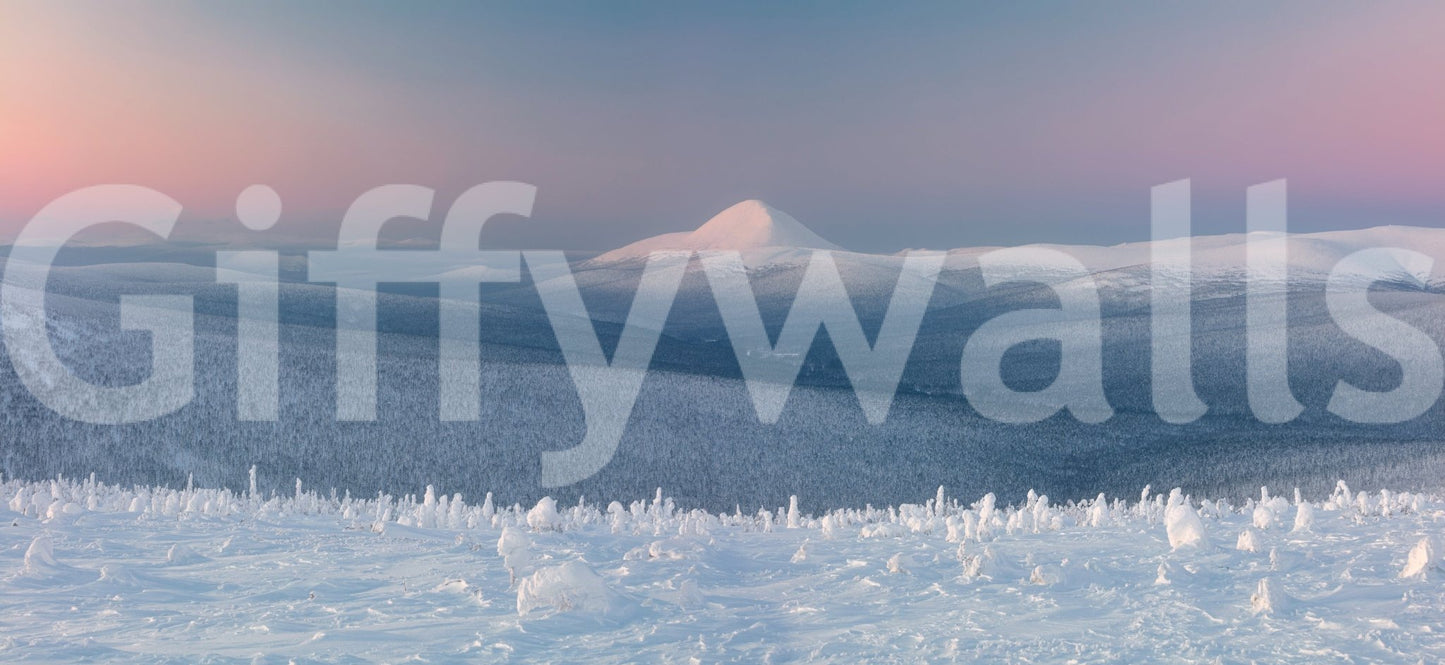 A high-quality minimalist peak wall mural for walls.