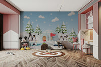 The colors are a soft blend of whites, light blues, grays, and hints of black and orange.
