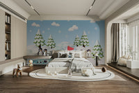 This wallpaper is perfect for a child's room or a playroom.
