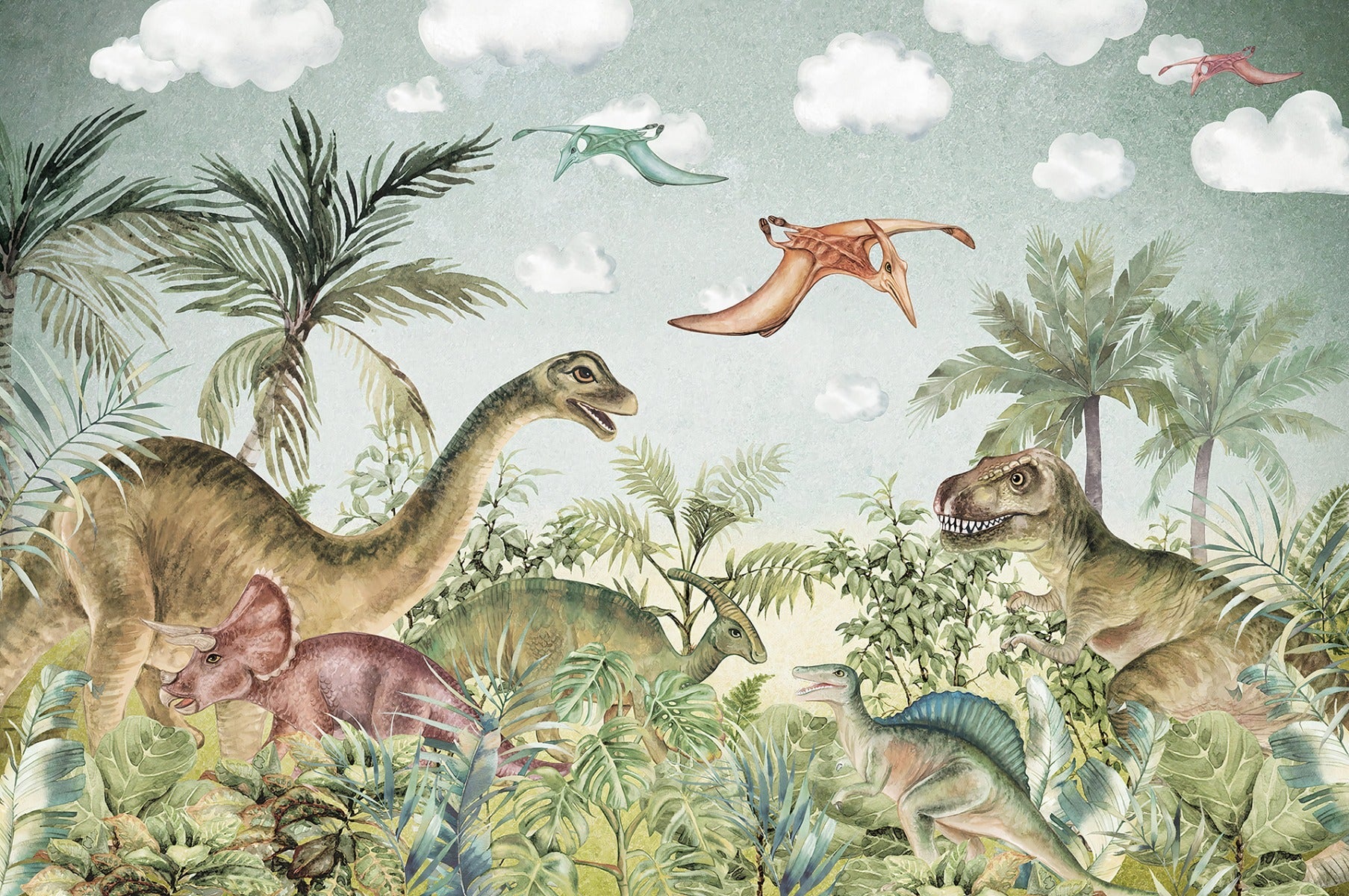 Dinosaur Kids Jungle Wallpaper Murals