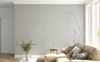 Subtle shadow play on the textured surface of the white wallpaper for walls.