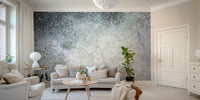 A peaceful modern abstract mural on decorative wallpaper.

