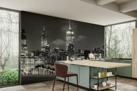 Sophisticated Midtown Manhattan skyline wall mural for rooms

